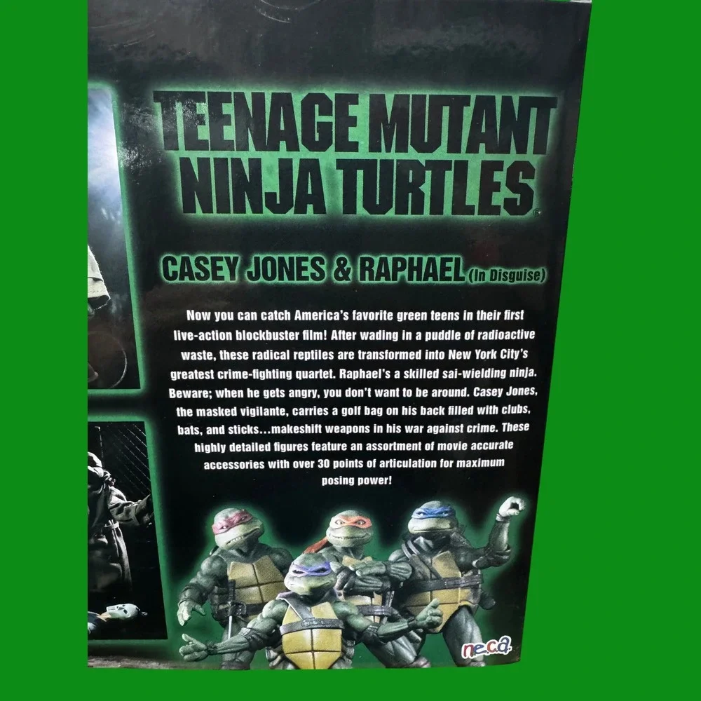 NECA TMNT 1990 Movie Casey Jones & Raphael in Disguise 7in Action Figure 2-Pack